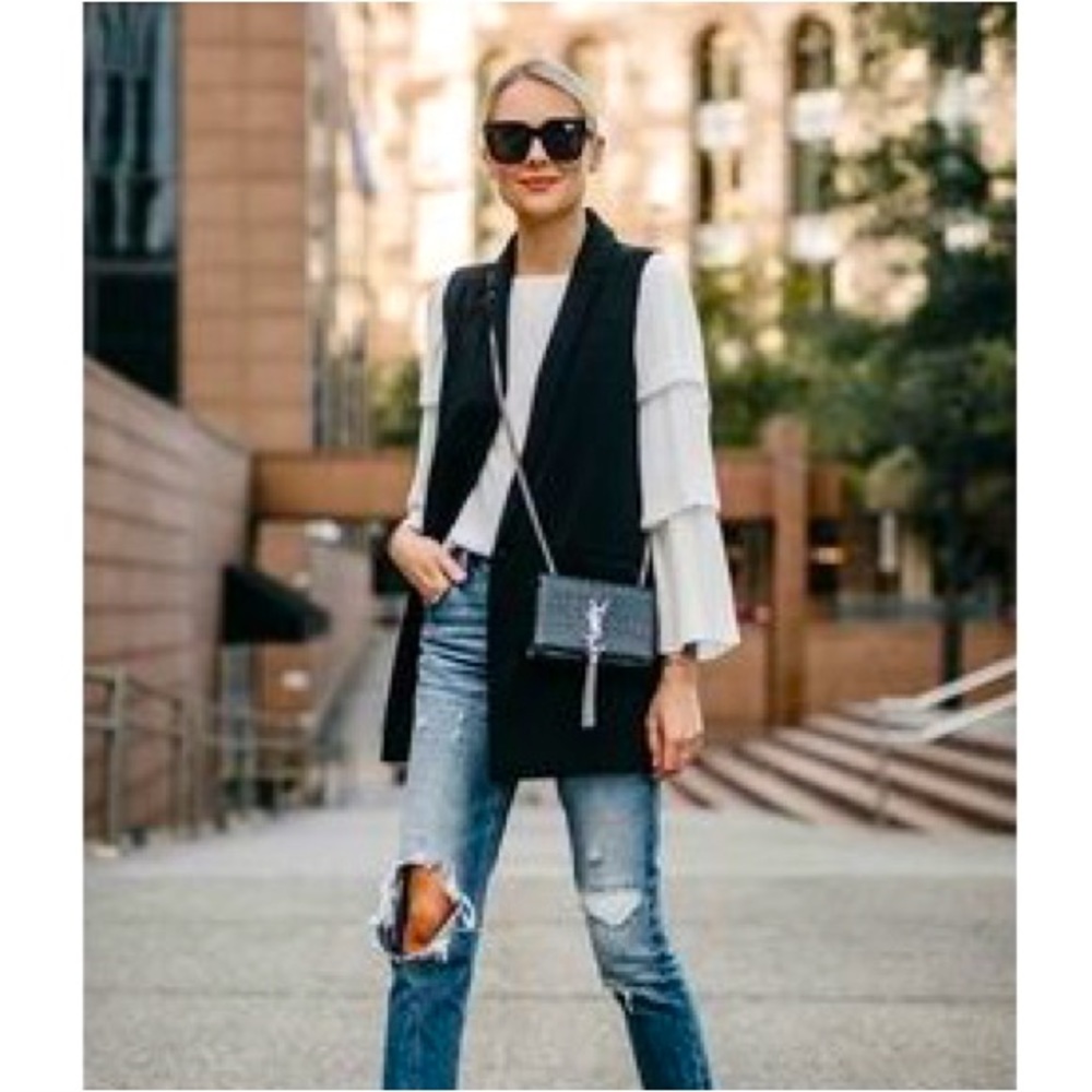 Longline Sleeveless Blazer